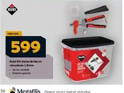Megaflis Rubi Kit Delta Brida nivåsystem 1,5mm, NOK 599 tilbud