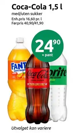 Joker Coca-Cola 1,5 l, NOK 24.9 tilbud
