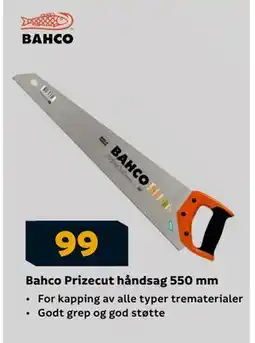 Megaflis Bahco Prizecut håndsag 550 mm, NOK 99 tilbud