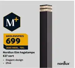 Megaflis Nordlux Elm hagelampe E27 sort, NOK 759, Medlemspris tilbud