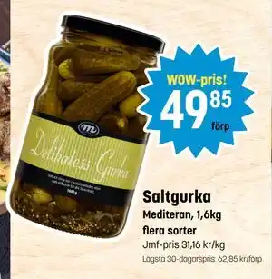 Saltgurka, SEK 49.85