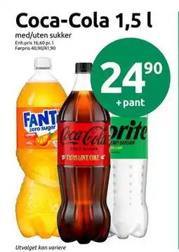 Joker Coca-Cola 1,5 l, NOK 24.9 tilbud