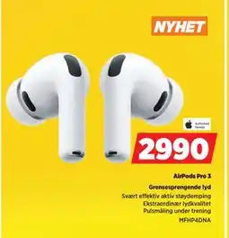 POWER AirPods Pro 3, NOK 2990 tilbud