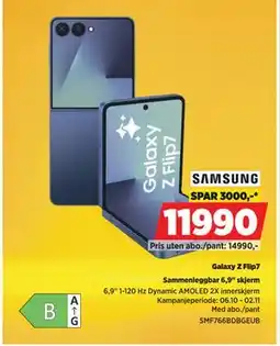 POWER Galaxy Z Flip7, NOK 11990 tilbud