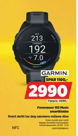 POWER Forerunner 165 Music smartklokke, NOK 2990 tilbud
