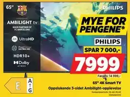 POWER 65 4K Smart TV, NOK 7999 tilbud