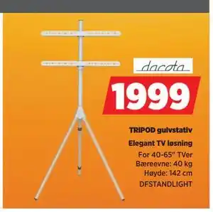 POWER TRIPOD gulvstativ, NOK 1999 tilbud