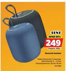 POWER Bluetooth-høyttaler, NOK 249 tilbud