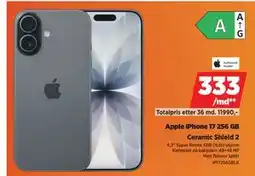 POWER Apple iPhone 17 256 GB, NOK 333 tilbud