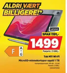 POWER Tab M11 Wi-Fi, NOK 1499 tilbud