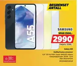 POWER Galaxy A55, NOK 2990 tilbud
