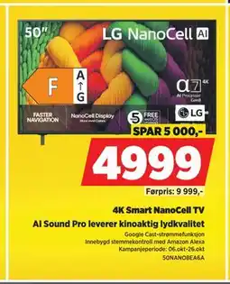 POWER 4K Smart NanoCell TV, NOK 4999 tilbud