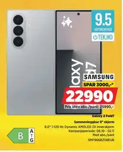 POWER Galaxy Z Fold7, NOK 22990 tilbud