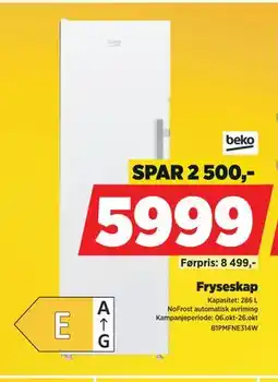 POWER Fryseskap, NOK 5999 tilbud