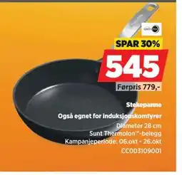 POWER Stekepanne, NOK 545 tilbud