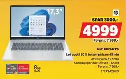 POWER 17,3 bærbar PC, NOK 4999 tilbud