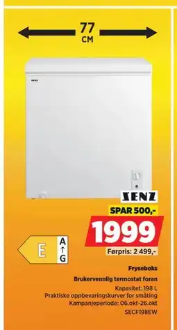 POWER Fryseboks, NOK 1999 tilbud