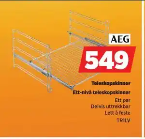 POWER Teleskopskinner, NOK 549 tilbud