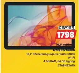 POWER 10,1 nettbrett, NOK 1798 tilbud