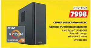 POWER CEPTER VORTEX Micro ATX PC, NOK 7998 tilbud