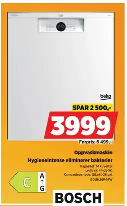 POWER Oppvaskmaskin, NOK 3999 tilbud