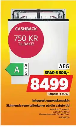 POWER Integrert oppvaskmaskin, NOK 8499 tilbud