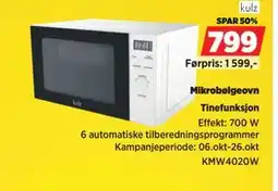 POWER Mikrobølgeovn, NOK 799 tilbud