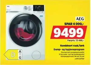 POWER Kombinert vask/tørk, NOK 9499 tilbud