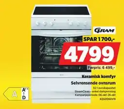 POWER Keramisk komfyr, NOK 4799 tilbud
