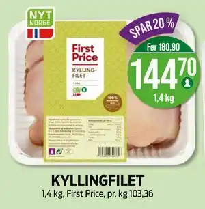 Kiwi KYLLINGFILET, NOK 144.7 tilbud