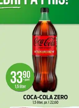 Kiwi COCA-COLA ZERO, NOK 33.9 tilbud