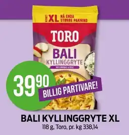 Kiwi BALI KYLLINGGRYTE XL, NOK 39.9 tilbud