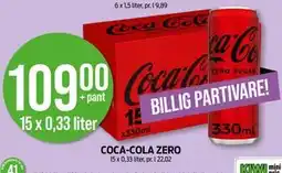 Kiwi COCA-COLA ZERO, NOK 109 tilbud