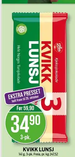 Kiwi KVIKK LUNSJ, NOK 34.9 tilbud