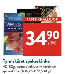 Jacobs Tynnskåret spekeskinke, NOK 34.9 tilbud