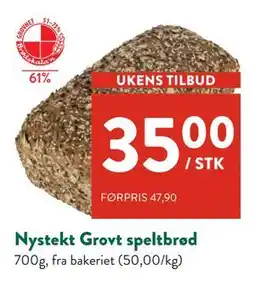 Jacobs Nystekt Grovt speltbrød, NOK 35 tilbud
