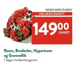 Jacobs Roser, Brudeslør, Hypericum og Grennellik, NOK 149 tilbud