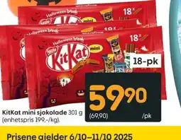 Rusta KitKat mini sjokolade tilbud