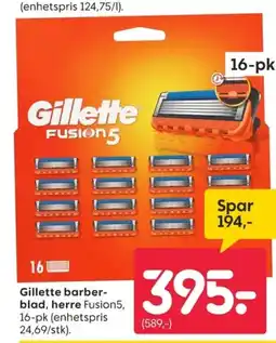Rusta Gillette barber- blad, herre Fusion5 tilbud