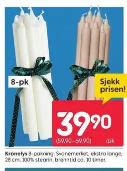 Rusta Kronelys tilbud