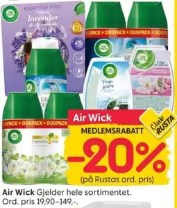 Rusta Air Wick tilbud