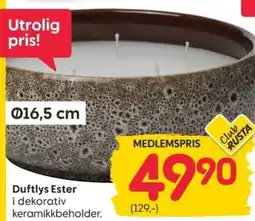 Rusta Duftlys Ester tilbud