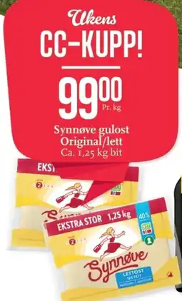 CC Mat Synnøve gulost Original/lett tilbud