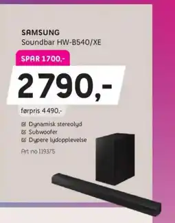 ELON SAMSUNG Soundbar HW-B540/XE tilbud