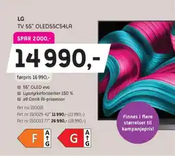 ELON Lg tv 55" oled55c54la tilbud
