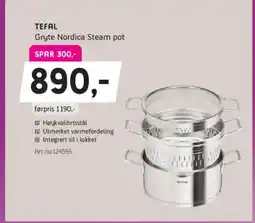 ELON Tefal gryte nordica steam pot tilbud
