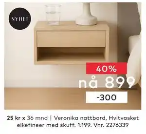 Veronika nattbord, NOK 899