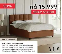 Skeidar XOV VENUS KONTINENTAL tilbud
