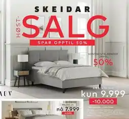 Skeidar XOV Relax kontinental, NOK 9999 tilbud