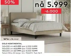 Skeidar OSLO KONTINENTAL tilbud